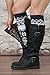 Nordic Leg Warmers Fair Isle Print Winter Snowflake Style by Modern Boho