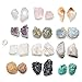Top Plaza Mineral Rock Variety Tumbled Rough Gemstone Meteorite Fragment Healing Energy Raw Crystal Collection Bulk(5 pcs Rough Irregular Shape Stones)