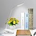 Cordless Clip Desk Lamp - 14 Long Life LEDs - Built-in 500mAh Rechargeable Lithium Battery - 3 Brightness Level Touch Dimmer - Portable Lightweight for Indoor & Outdoor Use