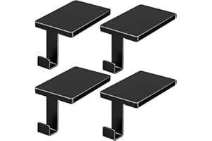 ARCHCRTC Christmas Stocking Holder for Mantel Fireplace Metal Stocking Hangers Hanging Hooks Heavy Duty Weighted Stocking Holder Bases for Xmas Shelf Fireplace Stair Decor (4, Black)