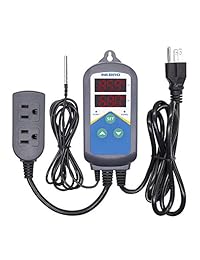 Inkbird ITC 306T Termostato de calefacción electrónico precableado, controlador de temperatura y controlador temporizador digital para acuario, germinación de semillas, reptiles, incubación, etc. Sin control de enfriamiento