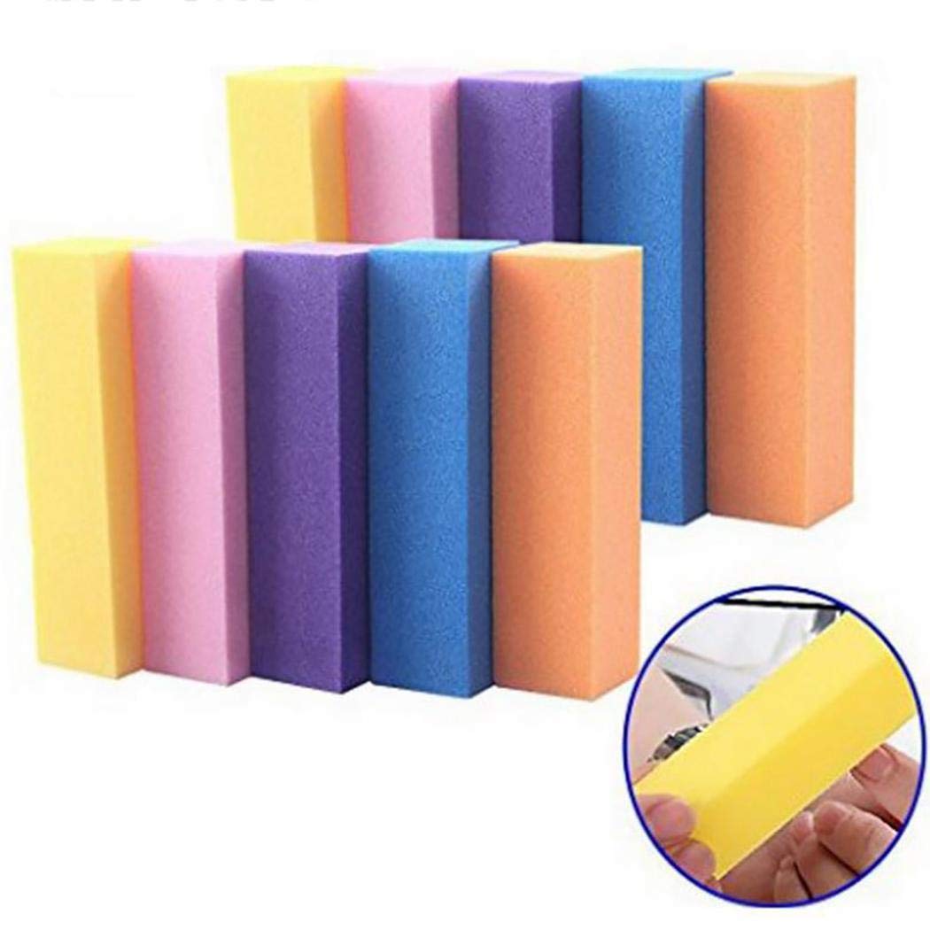 Xixini 5pcs limas de uñas + 5 unids conjunto de bloques de lijado de búfer manicura herramientas de belleza de color enviar al azar