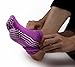 Crown Sporting Goods Yoga Toe Socks with Slip-Free Silicone Texturizing Beads