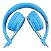 Kids Bluetooth Headphones Foldable Volume Limiting Wireless/Wired Stereo On Ear HD Headset with SD Card FM Radio In-line Volume Control Microphone for Children Adults (Orange)