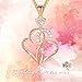 Ado Glo Sister's Birthday Gift 'Sisters are Flowers from The Same Garden' Love Heart Pendant Necklace, Rose Gold Fashion Jewelry for Women and Girls, Anniversary Present for Her Best Friends