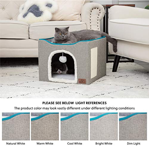 Bedsure Cat Bed for Indoor Cats Large Cat Cave for Pet Cat House with