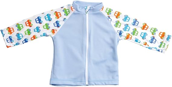 Amazon Co Jp 日本製 ベビーラッシュガード 長袖 男の子 カラフル車柄 ベビー 水着 95 100cm 服 ファッション小物