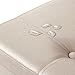 SONGMICS Mazie Collection - 43 Inches Folding Storage Ottoman Bench, Ottoman with Storage, Foot Rest Stool, Load 660 lb, for Living Room, Synthetic Leather, Cream White ULSF70M