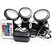 AomeTech Set of 3 Remote Control 36 LED Waterproof Submersible Lamp Underwater Aquarium Spotlight Multi-color Decoration for Fish tank Swimming Pool Garden Pond