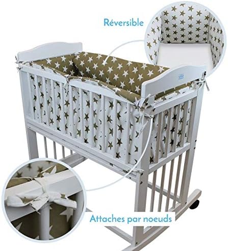 gd In Tour De Lit Reversible Pour Berceau Monsieur Bebe 40 X 80 Cm Monsieur Bebe Tour De Berceau Norme Nf En1130 1 Et 2 Ameublement Et Decoration Literie Et Linge De Maison