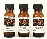 Colombian Coffee 3 Bottles 1/2 Fl Oz Each (15ml) Premium Grade Scented Fragrance Oil By Crazy Candles (Dark, Roasted Coffee-bean Fragrance)