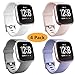 Neitooh 4 Packs Bands Compatible with Fitbit Versa/Versa 2/Fitbit Versa Lite for Women and Men, Classic Soft Silicone Sport Strap Replacement Wristband for Fitbit Versa Smart Watch