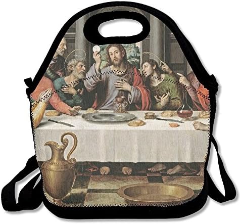 The Last Supper Jesus Lunch Tote Bag Travel School Picnic Lunch Box Bag Lunch Holder For Men, Women, Kids