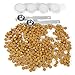 Yoption 300 Piece Octagon Seal Wax Beads with 4 Candles and 2 Melting Spoons for Wax Seal Stamp (Gold)