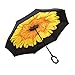 Ylovetoys Inverted Umbrella Double Layer Windproof Reverse Umbrella for Car and Outdoor Use