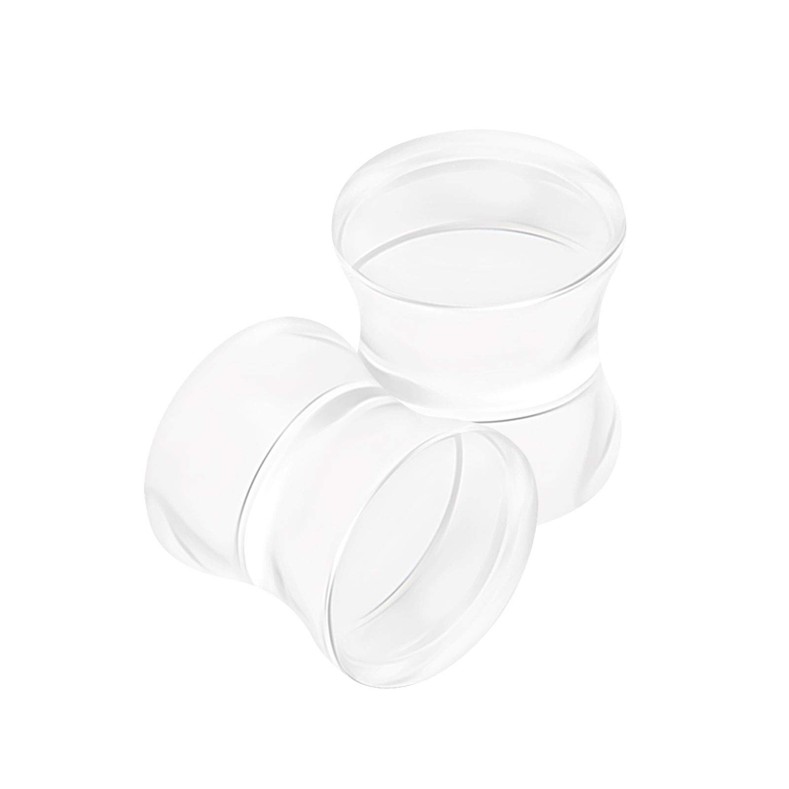 KJM FASHION 2pcs Acrylic Clear Acrylic Flared Ear Stretcher, Acrylic, Metal