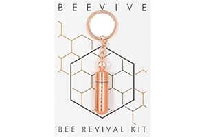 BEEVIVE The Original Bee Revival Kit - Rose keyring containing a bee food syrup to help a tired bee. Bee-friendly gift for nature lover, Rose, One Size