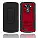 LG G3 Case (5.5 inch), Zenic(TM) Hybrid Dual Layer Armor Defender Full-Body Protective Case Cover with Kickstand & Belt Clip Holster Combo for LG G3 (Red/Black)