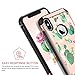 BENTOBEN iPhone Xs Case (2018), iPhone X Case, Shockproof Tropical Cactus Floral Design Phone Cases Hard PC Soft Bumper Protective Girls Women Cover for Apple iPhone Xs/X / 10, Cute Rose Gold/Green