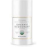 Truvani Organic Aluminum Free Deodorant - Fragrance Free USDA Organic Deodorant for Women and Men - Paraben Free, Non GMO - U