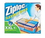 Ziploc Flexible Totes,Jumbo 2 FT 2 IN x 1 FT 4 IN x 1 FT, 22 Gallon, 1 Count
