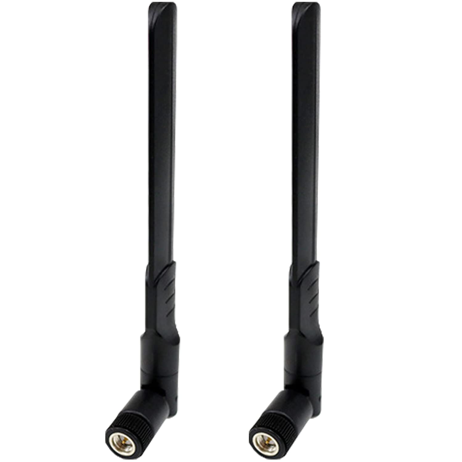 Fohevers 2-Pack WiFi Antenna 4G LTE & 4GHz WiFi Aerial SMA Male Adapter Rotatable 90° Connector 5DBi Omni-Directional Wifi Signal Antenna 16.2CM/6.37" for Wireless Router Bluetooth Monitoring Systems
