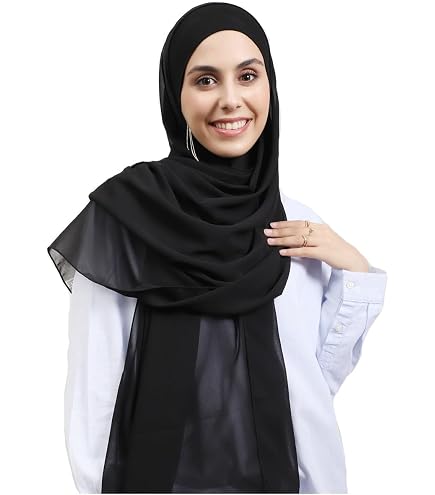 8741 Instant Turban Lightweight Chiffon Scarf Head Turbans Headwear Black Instant Chiffon Turbans – Aisha main image 4