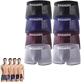 Boxhero Boxer Briefs- Breathable Mens Underwear, Built-in with 3D Pouch Underwear for Men