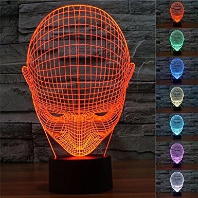 New Face 3D lamp Night Light Touch Table Desk Optical Illusion Lamps 7 Color Changing Lights Home Decoration Xmas Birthday Gift