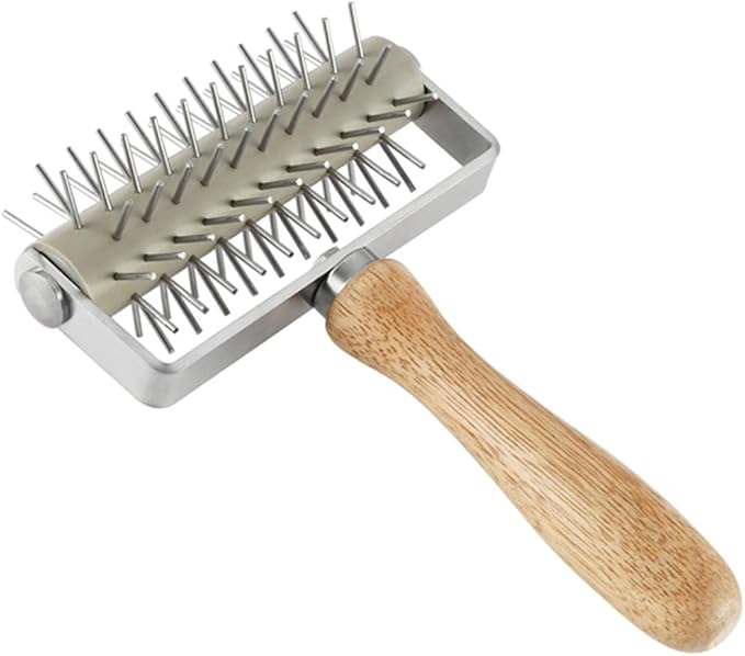 EVEDMOT Pizza Dough Docker Roller Stainless Steel, Pizza Pin Puncher