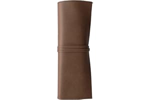 サキ(Saki) roll Pen case Synthetic Leather Brown