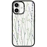 CASETiFY Compact iPhone 16 Case [4 ft. 2X Military Grade Drop Protection/Slim/Lightweight] - Gigi Garden Florals - Clear Black