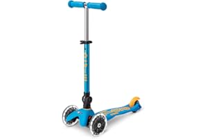 Micro Kickboard - Mini Deluxe Foldable LED Scooter, 3-Wheeled, Lean-to-Steer, Swiss-Designed Micro Scooter with LED Light-Up Wheels, for Kids Ages 2-5