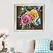 Whitelotous Charming Flowers 5D Diamond Painting DIY Paint-By-Diamond Kit Home Wall Decor 12 x12 inch (Partial Drill)