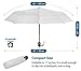 EEZ-Y Windproof Travel Umbrellas for Rain - Lightweight, Strong, Compact with & Easy Auto Open/Close Button for Single Hand Use - Double Vented Canopy for Men & Women - Oreo