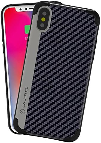 iPhone X Case, Laudtec Carbon Fiber iPhone Case, Scratch Resistant &amp; Corner Protection 0.5mm Ultra-thin and Lightweight Cellphone Case Shockproof Cover for Apple iPhone X 2017 (Gray)