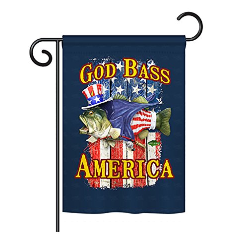 Breeze Decor  God Bass America Americana Patriotic Decorative