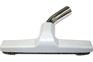 Sunny Shine Upgraded Vacuum Floor Brush for Eureka & Universal Vacuum Cleaners with 1 ¼ inch (1.25'') (32mm) Inner Diameter with Horse Hair Soft Bristles 10” Wide (White - Metal)