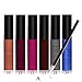 Tmalltide Makeup Waterproof Lip Gloss liquid lipstick set of 6 + 12 Pcs Lip Brush Matte Lip stick Organizer Makeup Kits