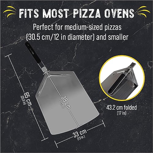 Checkered Chef Extra Large Stainless Steel Pizza Peel with Folding Handle Pricepulse