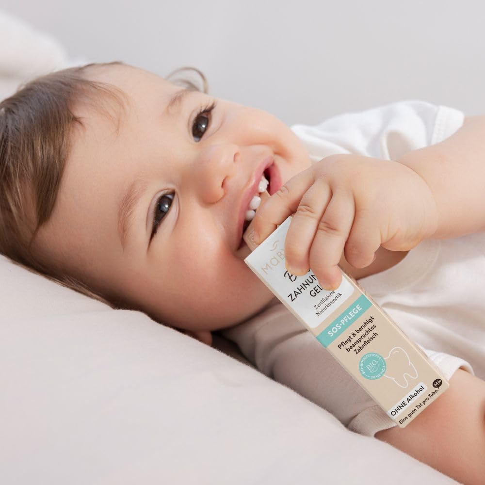 MABYEN Baby Zahnungsgel Säuglinge 10ml | Zahnfleisch Gel mit pflegenden Inhaltsstoffen - Ohne Alkohol - ab der Geburt - Zahnungshilfe Baby für beanspruchtes Zahnfleisch - SOS-Pflege beim Zahnen 6