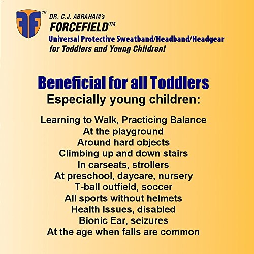 Toddler Safety Fall Protection Sweatband by Forcefield - Soft Helmet Head Gear Alternative - This is The one Children wear - Impact Certified Strong Protective Safety Reduces Impact up to 83% (Pink)