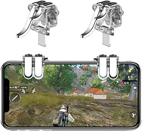 Glampanda Gaming Dual Trigger Mobile Game Controller Shooter Trigger Fire Button for Pubg Fortnite Gaming Accessory Kit