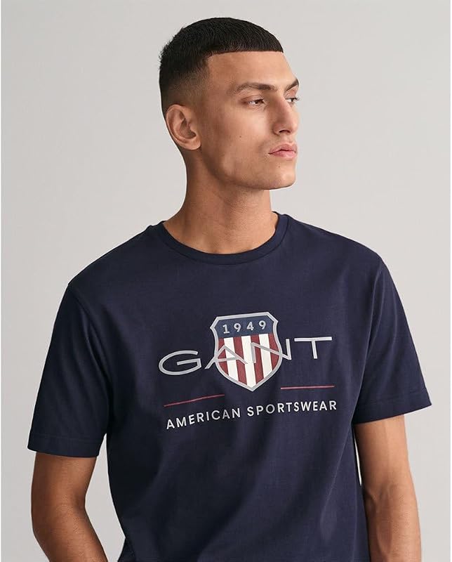 REG ARCHIVE SHIELD SS T-SHIRT, T-shirt Uomo, Blu ( EVENING BLUE ), L
