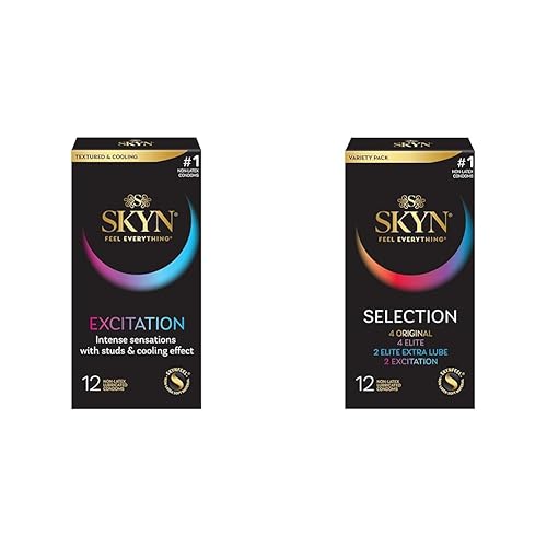 SKYN Excitation 12 Count Lubricated Latex-Free Condoms and SKYN Selection Non-Latex Condoms 12 Count Variety Pack in Kenya | Whizz Male SKYN Excitation 12 Count Lubricated Latex-Free Condoms and SKYN Selection Non-Latex Condoms 12 Count Variety Pack in Kenya | Whizz Male