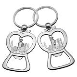 2x Big Apple NY Landmarks Metal Keychain & Bottle Opener Souvenir Gift -Set of 2