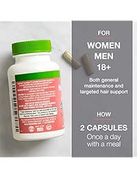 Vitaminas para el crecimiento del cabello con biotina, probado, para cabello, piel y uñas, mujeres y...