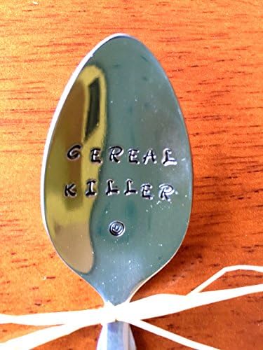 Cereal Killer ~ Hand Stamped Spoon. Unique Gift for the Cereal Lover in your Life - Pre-Owned or Brand New Flatware Available ~ Can also be Personalized.