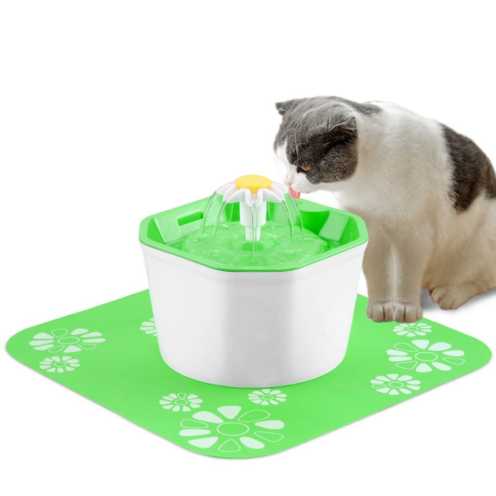 CoolKittyCondos » BOBEastal Cat Water Fountain, Silent Flower Cat