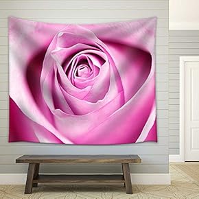 Single Rose Closeup - Fabric Wall Tapestry Home Decor - 51x60 inches